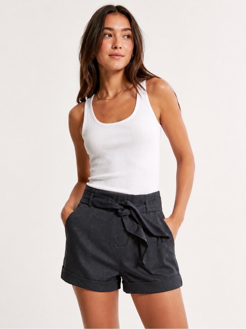 FERGIE'S SHORTY SHORTS BY AVON MARK - GREY SIZE LARGE (NEW WITH TAGS)